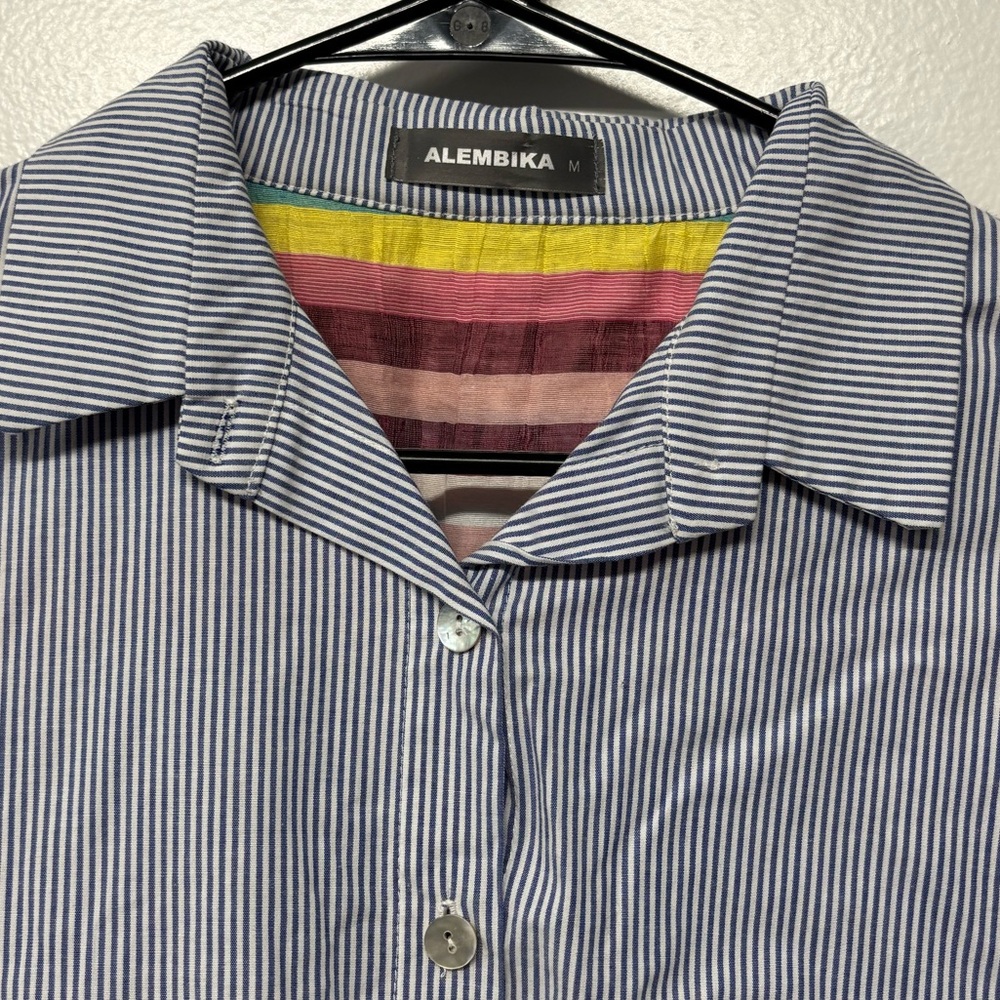 Alembika Striped Button-down Angular Multicolor B… - image 6